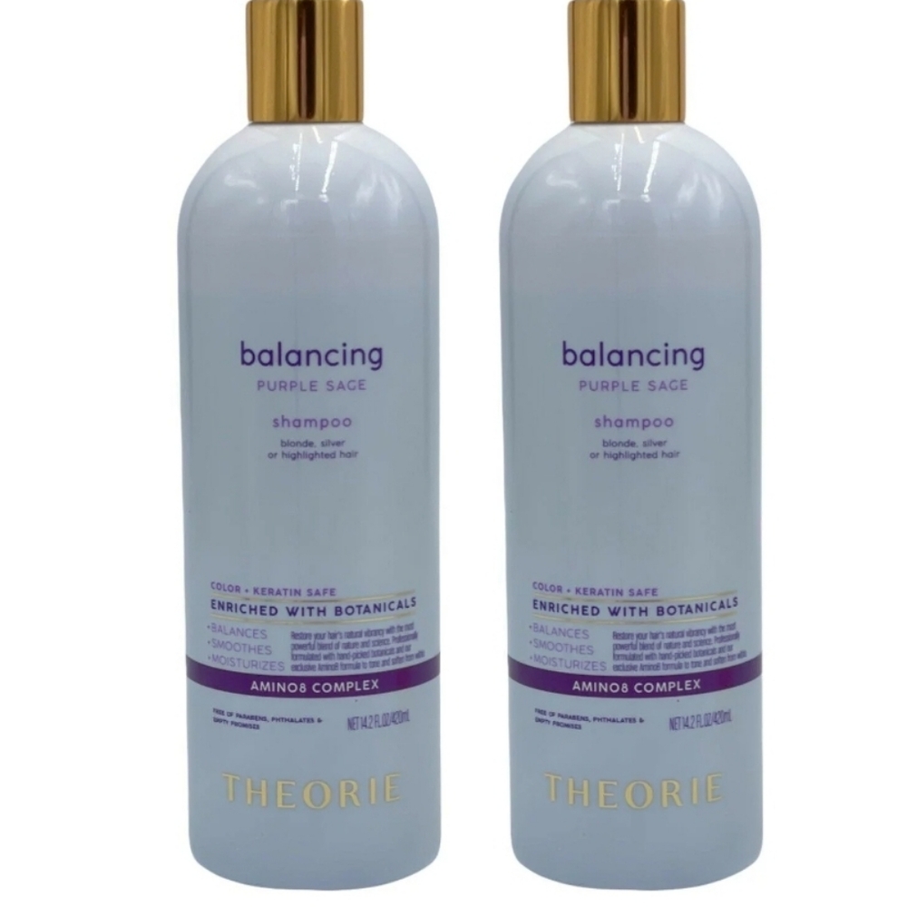 (2) Theorie Balancing Purple Sage Shampoos 14.2 oz ea